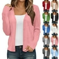 thumbnail image 1 of Women's Lightweight Short Cardigan Soft Casual Knit Sweater Top For Daily Wear Spring Fall Winter Comfortable Layering Womens Cover up Cardigan for Dress Cover up Cardigan for Women Cardigan Sweater, 1 of 5