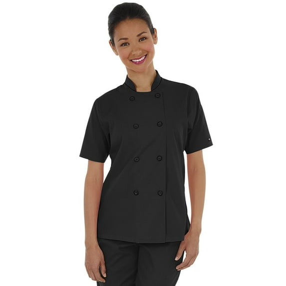 Women's Lightweight Short Sleeve Chef Coat - Chef Coat Women, Black Chef Coat, Women's Chef Jackets, Womens Chef Coat, Chef Coat, Chef Uniform for Women