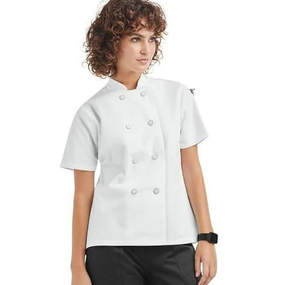 Women's Lightweight Short Sleeve Chef Coat - Chef Coat Women, Chef Coat, Women's Chef Jackets, Womens Chef Coat, White Chef Coat, Chef Uniform for Women