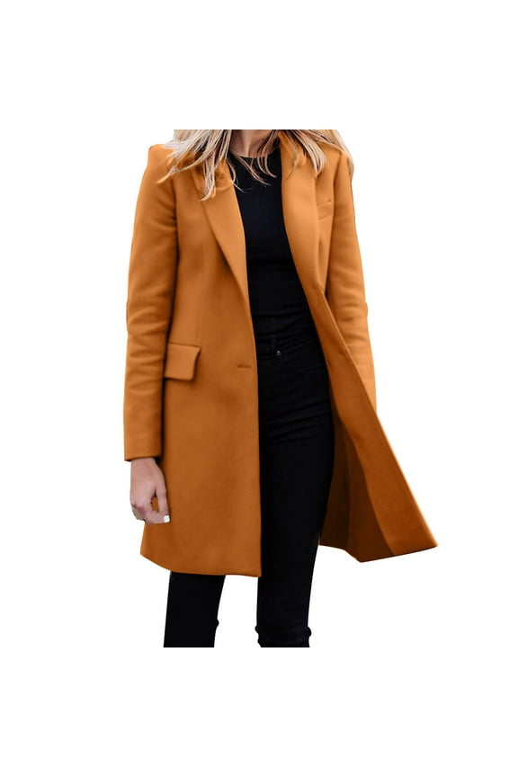 Women's Lightweight Slim Fit for Business Casual Long Sleeve Tailored Jacket Coat
