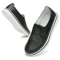 thumbnail image 1 of Women's Lightweight Soft Loafers Easy Clean Sporty Driving Flat Shoes 6.5 Black, 1 of 9