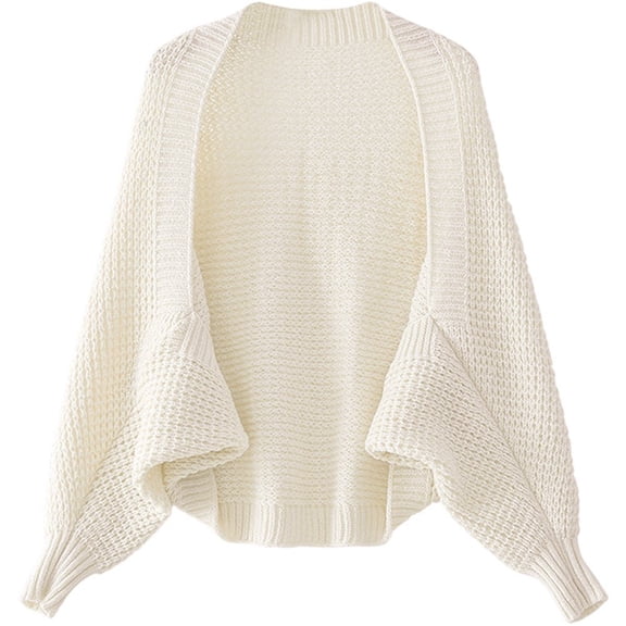 Women's Lightweight Soft Shawl Wrap with Sleeves Elegant Outer Warm Knitted Open Front Poncho Cape Fall Winter Warm Shawls Cape