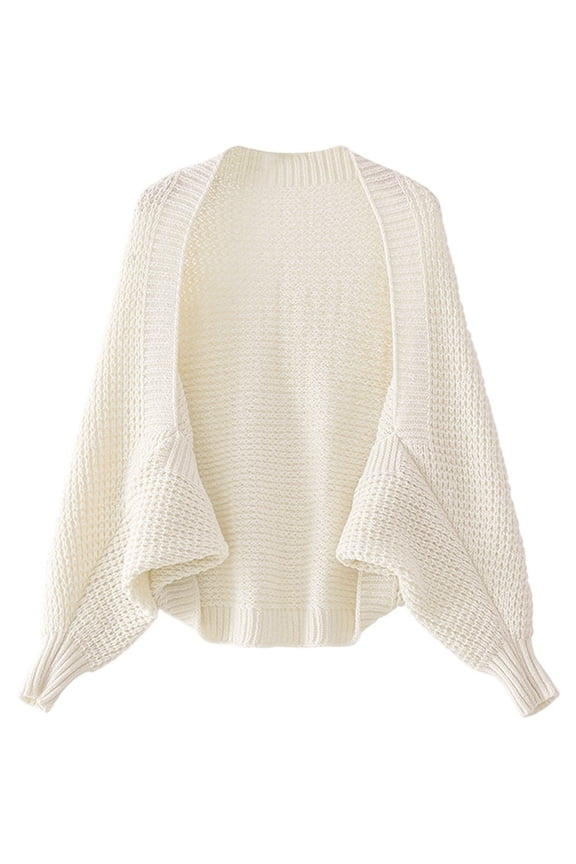 Women's Lightweight Soft Shawl Wrap with Sleeves Elegant Outer Warm Knitted Open Front Poncho Cape Fall Winter Warm Shawls Cape