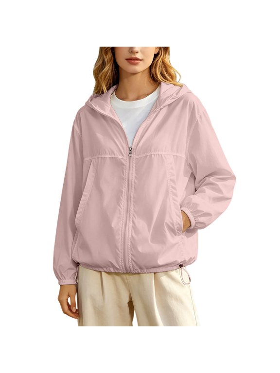 Women's Lightweight Summer Ice Silk Casual Jacket Breathable Sun Shield Outdoor Cardigan for Daily Wear