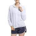thumbnail image 1 of Women's Lightweight Sun Protection Hoodie Jacket UPF 50+ Full Zip Up Long Sleeve Sunshirts for Hiking Outdoors (XL, White), 1 of 3
