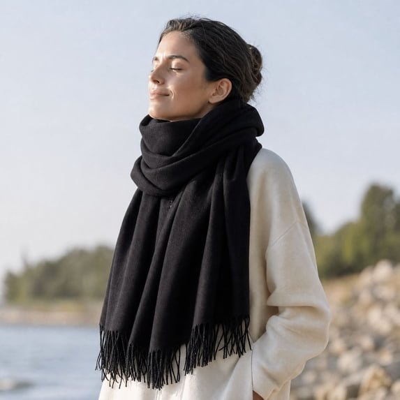 Women's Lightweight Sun Scarf Shawl, Versatile Summer Beach Cover Up and Travel Wrap, Breathable Soft Fabric