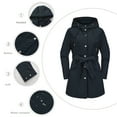 thumbnail image 1 of Women's Lightweight Utility Jacket Button Down Spring Waterproof Belted Coat Fall Casual Hoodies, 1 of 5
