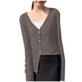 thumbnail image 1 of Women's Lightweight V Neck Button Down Cardigan Sweater For Casual Outfit With Long Sleeves Uv Protection Shirts for Women Cooling Shirts for Women, 1 of 9