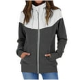 thumbnail image 1 of Women's Lightweight Warm Fleece Sweatshirts High Collar Zip Up Jacket Sweatshirts Long Sleeve Pullover Sweater Tops, 1 of 7