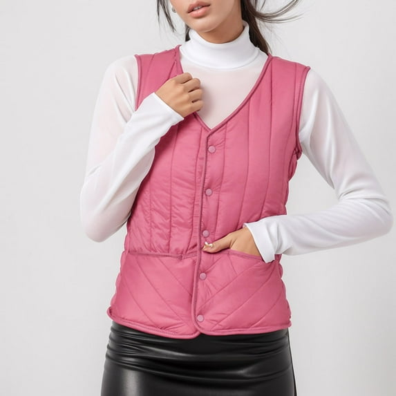 Women's Lightweight Warm V Neck Lined Slim Fit Vest Jacket Fall Vest for Women Women's Western Jacket Tan Vest Sleeveless Cardigan Women Womens plus Size Vest 3x Vest Women Long Coats Long Womens