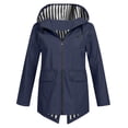 thumbnail image 1 of Women's Lightweight Waterproof Rain Jacket Long Hooded Windbreaker Trench Coat Outdoor Travel Hiking Lined Water Repellent, 1 of 5