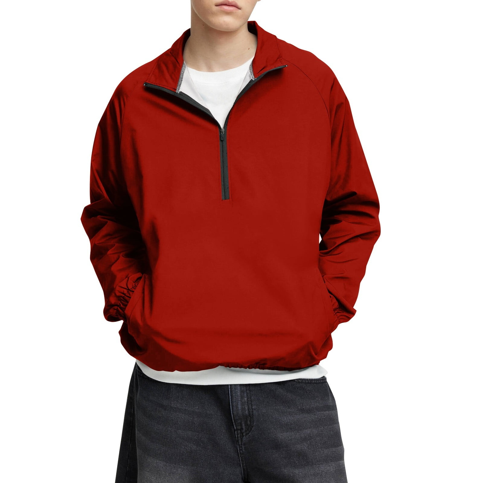 Women's Lightweight Windbreaker Jacket, HalfZip Pullover, Water