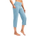 thumbnail image 1 of Women's Lightweight Yoga Pants Loose Fit Soft Comfortable Trousers with Pockets for Sports Casual Wear Stretchy High Waisted Workout Leggings, 1 of 5
