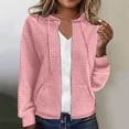 thumbnail image 1 of Women's Lightweight Zippered Hooded Cardigan Jacket Long Sleeve Casual Outerwear Comfortable Loungewear, 1 of 7