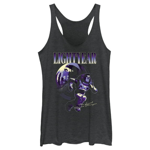 Women's Lightyear Hero Poster Racerback Tank Top Black Heather X Small