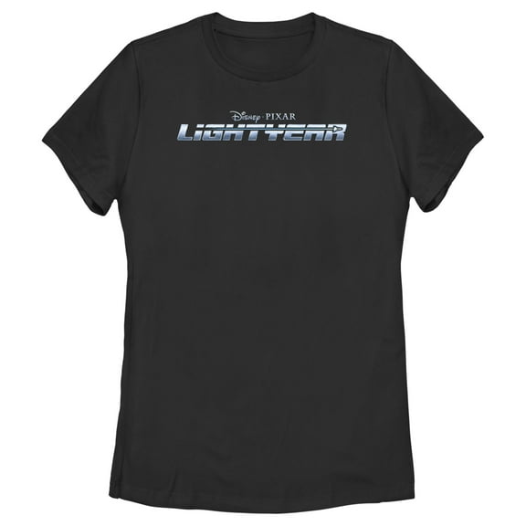 Women's Lightyear Silver Logo  Graphic Tee Black Large