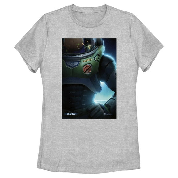 Women's Lightyear Spacesuit Poster  Graphic Tee Athletic Heather Large