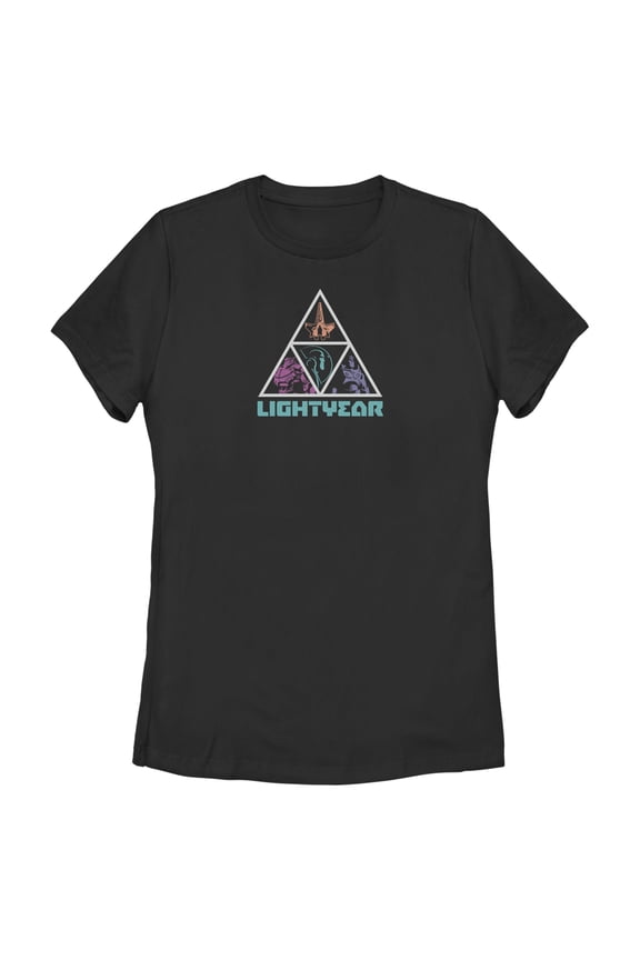Women's Lightyear Triangle Logo Graphic Tee Black Medium