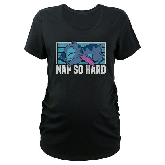 Women's Lilo & Stitch Alien Nap So Hard Graphic Maternity T-Shirt
