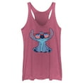 thumbnail image 1 of Women's Lilo & Stitch American Flag Sunglasses Stitch Racerback Tank Top Pink Heather X Large, 1 of 4