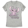thumbnail image 1 of Women's Lilo & Stitch Angel Cute & Fluffy Graphic Tee Athletic Heather Medium, 1 of 4