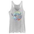 thumbnail image 1 of Women's Lilo & Stitch Best Day Ever Stitch Racerback Tank Top White Heather Large, 1 of 4