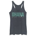 thumbnail image 1 of Women's Lilo & Stitch Bold Ohana means Family Racerback Tank Top Navy Blue Heather Medium, 1 of 4