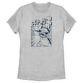 thumbnail image 1 of Women's Lilo & Stitch Comic Book Alien Graphic Tee Athletic Heather Medium, 1 of 4