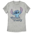 thumbnail image 1 of Women's Lilo & Stitch Cute & Fluffy Stitch Graphic Tee Athletic Heather Small, 1 of 4
