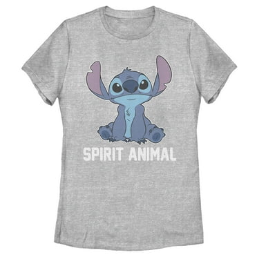 Women's Lilo & Stitch Cute and Fluffy Spirit Animal  Graphic Tee Athletic Heather 2X Large