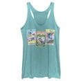 thumbnail image 1 of Women's Lilo & Stitch Family Tarot Cards Racerback Tank Top Tahiti Blue Medium, 1 of 4
