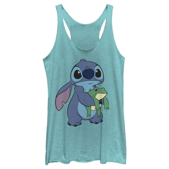 Women's Lilo & Stitch Froggie Stitch Racerback Tank Top Tahiti Blue X Large
