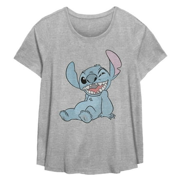 Women's Lilo & Stitch Halftone Smile  Graphic T-Shirt