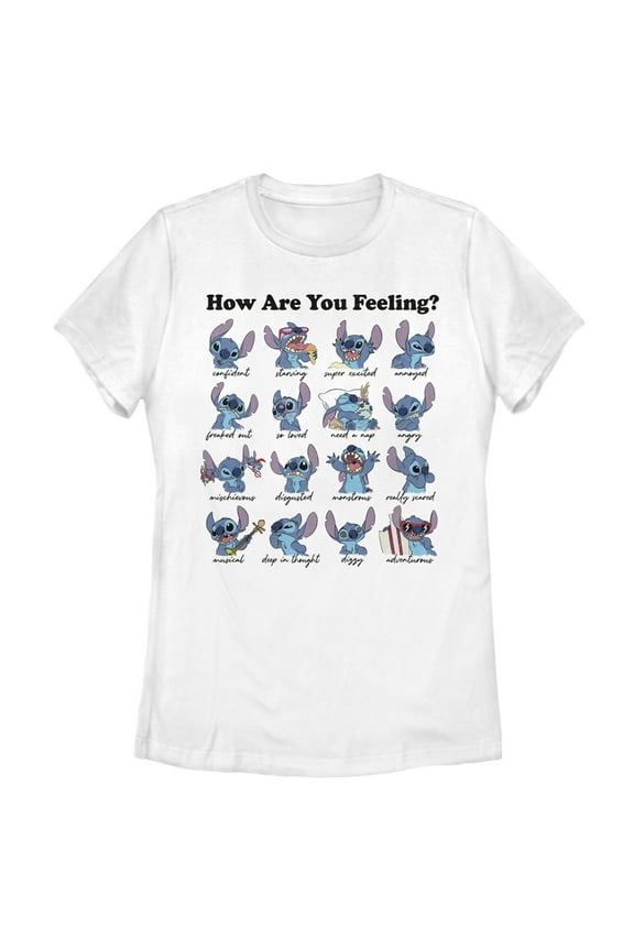 Women's Lilo & Stitch How Are You Feeling Graphic Tee White 2X Large