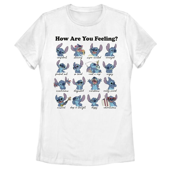 Women's Lilo & Stitch How Are You Feeling Graphic Tee White Large
