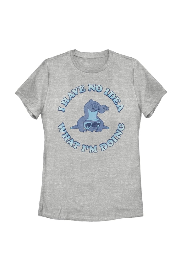 Women's Lilo & Stitch I Have No Idea Graphic Tee Athletic Heather 2X Large