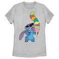 thumbnail image 1 of Women's Lilo & Stitch Ice Cream Lover Stitch  Graphic Tee Athletic Heather Large, 1 of 4