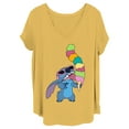 thumbnail image 1 of Women's Lilo & Stitch Ice Cream Lover Stitch Graphic Tee Ochre 4X, 1 of 3