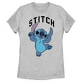 thumbnail image 1 of Women's Lilo & Stitch Jumping Stitch Graphic Tee Athletic Heather 2X Large, 1 of 4