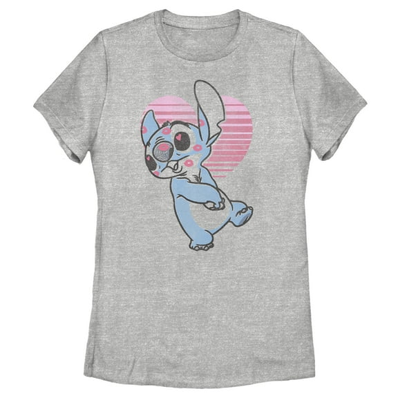 Women's Lilo & Stitch Kissy Faced Graphic Tee Athletic Heather X Large