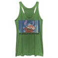 thumbnail image 1 of Women's Lilo & Stitch Me Looking at Food on my Phone Meme Racerback Tank Top Envy Green X Small, 1 of 4