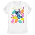 thumbnail image 1 of Women's Lilo & Stitch Merry and Bright Kissy Face Graphic Tee White Small, 1 of 4