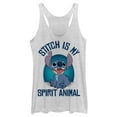 thumbnail image 1 of Women's Lilo & Stitch My Spirit Animal Racerback Tank Top White Heather Large, 1 of 4