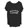 thumbnail image 1 of Women's Lilo & Stitch Need More Coffee Distressed Stitch  Graphic T-Shirt, 1 of 4