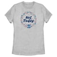 thumbnail image 1 of Women's Lilo & Stitch Not Today Floral Circle Graphic Tee Athletic Heather 2X Large, 1 of 4