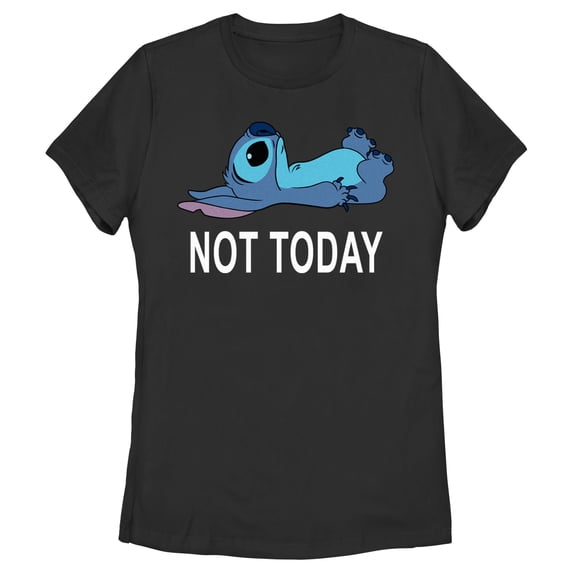Women's Lilo & Stitch Not Today Graphic Tee Black X Large
