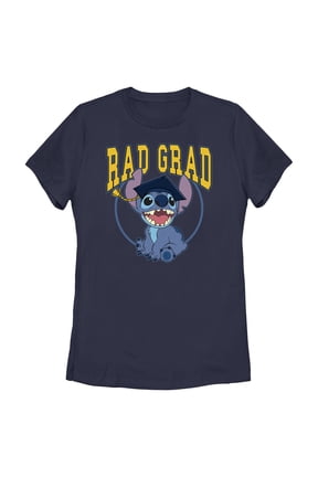Women's Lilo & Stitch Rad Grad Graphic Tee Navy Blue Small
