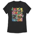 thumbnail image 1 of Women's Lilo & Stitch Retro Panel Graphic Tee Black Large, 1 of 4