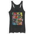 thumbnail image 1 of Women's Lilo & Stitch Retro Panel Racerback Tank Top Black Heather 2X Large, 1 of 4