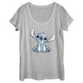 thumbnail image 1 of Women's Lilo & Stitch Sketch Stitch Graphic Tee Athletic Heather 2X Large, 1 of 4